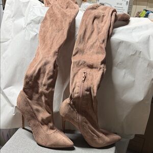 Elegant Tan Over-the-Knee Boots